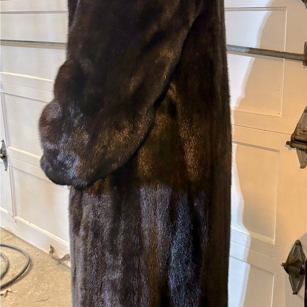 Elegant Long Black Fur Coat